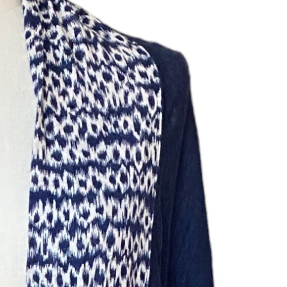 Saturday Sunday Anthropologie Linen Shrug Cardigan Aztec Coastal Oversized-M/L - Picture 4 of 14
